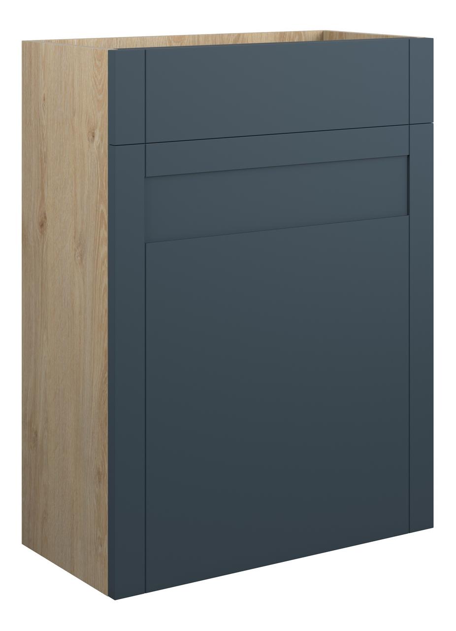 Auvellis Forma 600mm Standard WC Unit – Matt Arley Blue | Cabinet Colour: Oak
