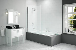 Merlyn 900x1500mm 2-Panel Hinged Bath Screen (8mm) – Right Hand