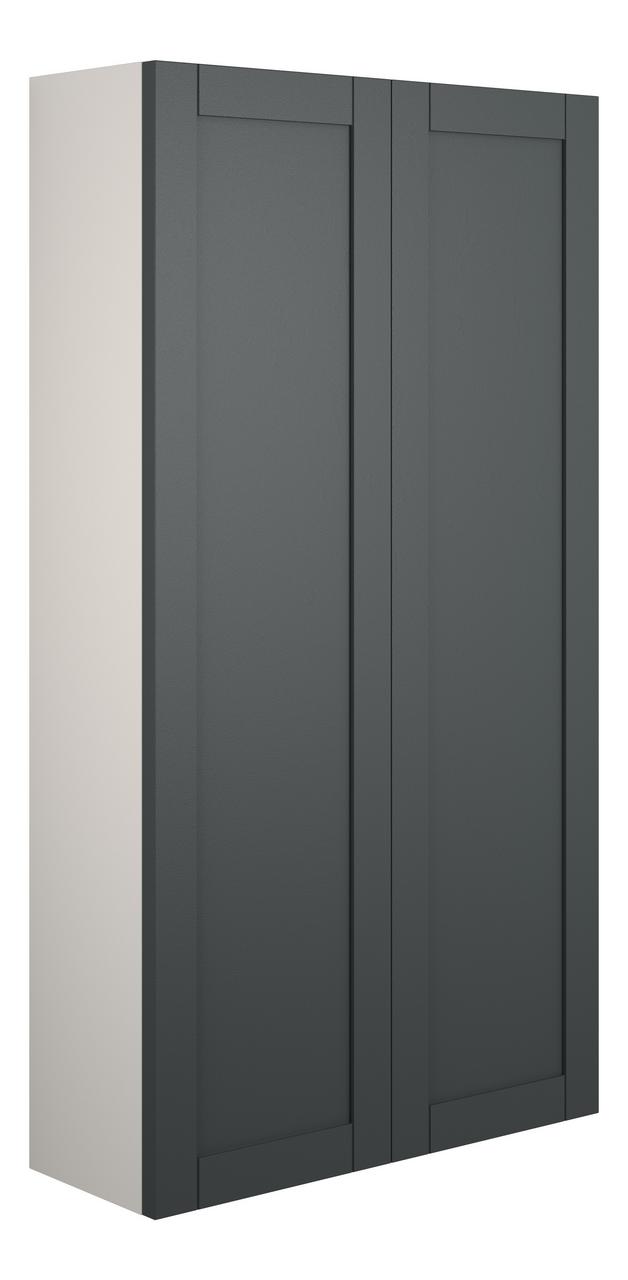 Auvellis Forma 600mm Slim 2 Door Storage Unit – Matt Graphite Grey | Cabinet Colour: Grey