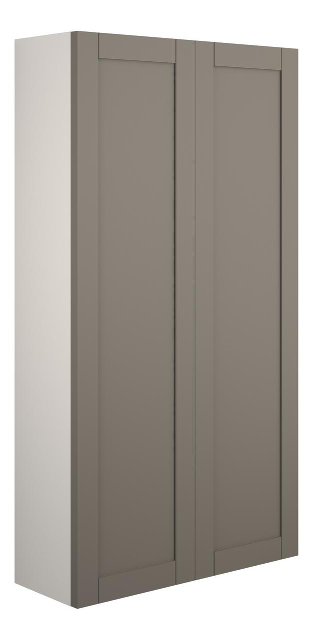 Auvellis Forma 600mm Slim 2 Door Storage Unit – Matt Stone | Cabinet Colour: Grey