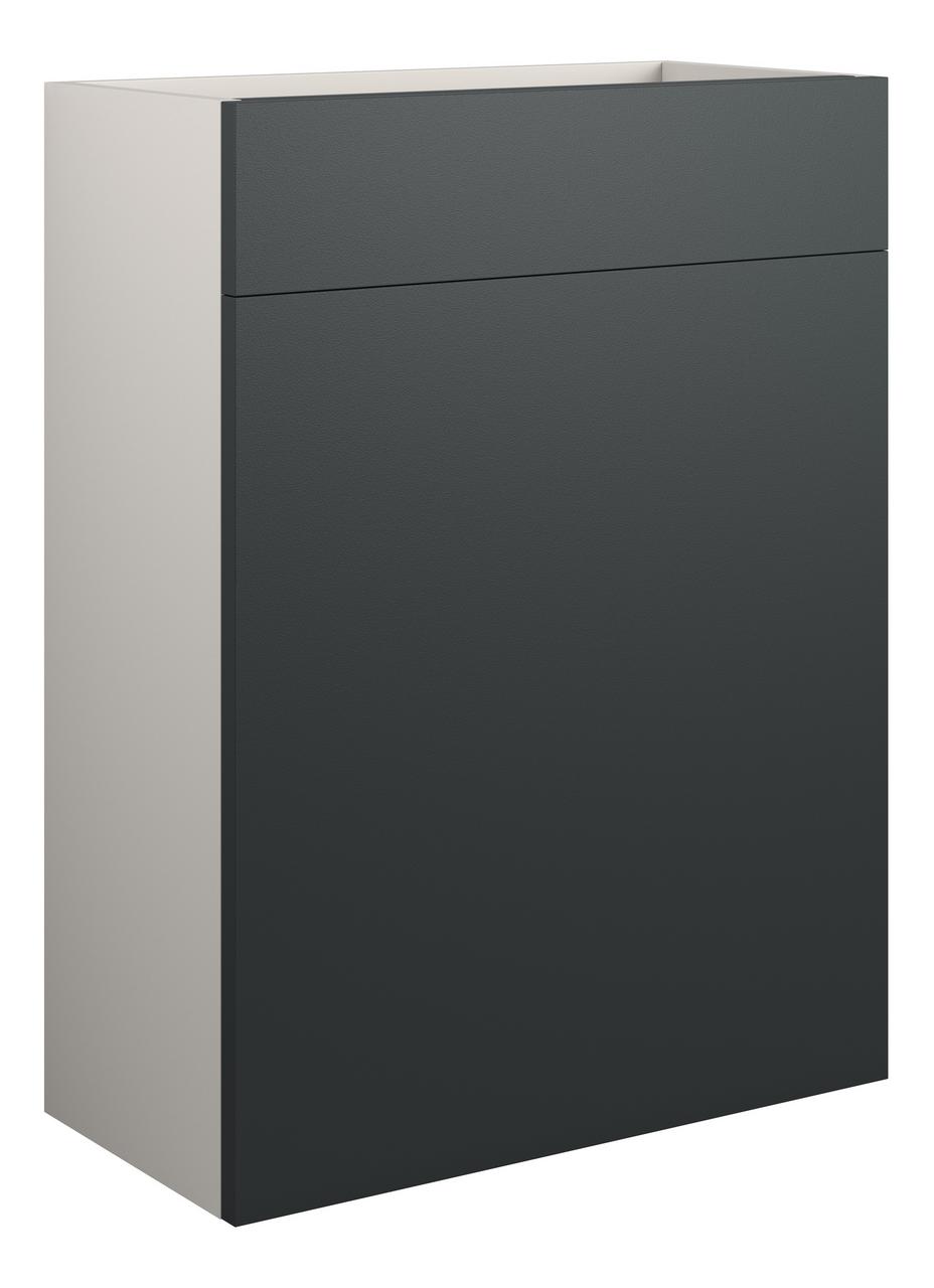 Auvellis Cara 600mm Standard WC Unit – Matt Graphite Grey | Cabinet Colour: Grey