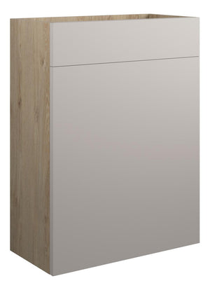 Auvellis Cara 600mm Standard WC Unit – Matt Dove Grey | Cabinet Colour: Oak