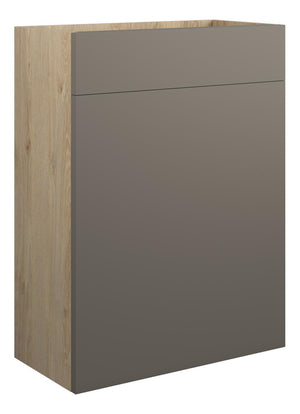 Auvellis Cara 600mm Standard WC Unit – Matt Stone | Cabinet Colour: Oak