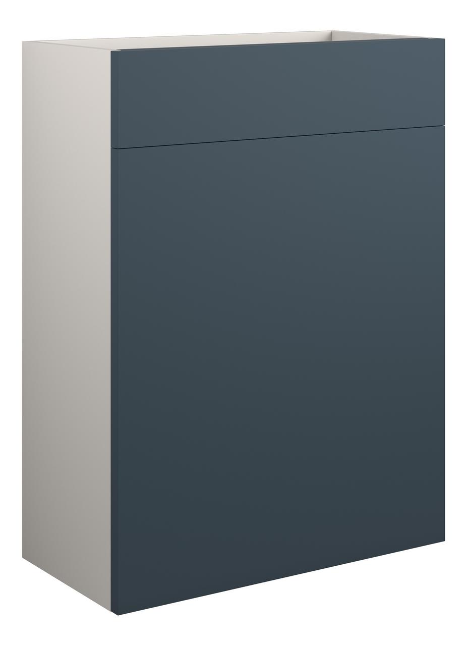 Auvellis Cara 600mm Standard WC Unit – Matt Arley Blue | Cabinet Colour: Grey