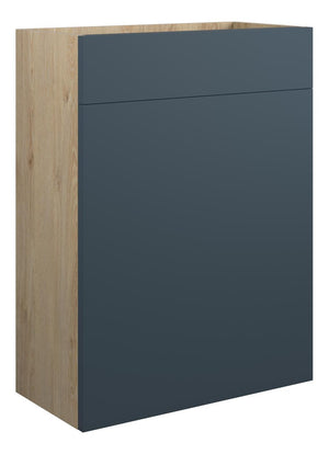 Auvellis Cara 600mm Standard WC Unit – Matt Arley Blue | Cabinet Colour: Oak