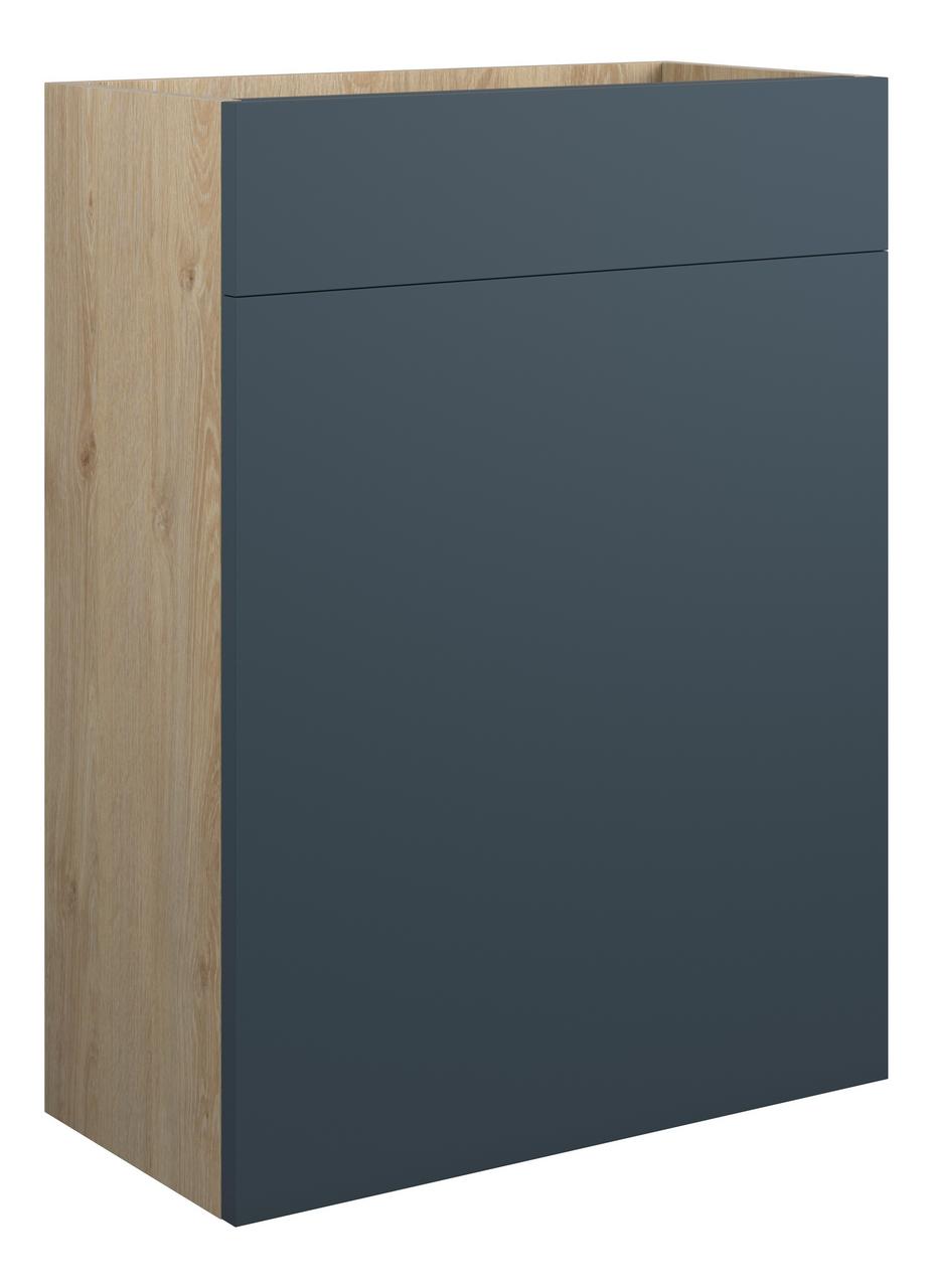 Auvellis Cara 600mm Standard WC Unit – Matt Arley Blue | Cabinet Colour: Oak