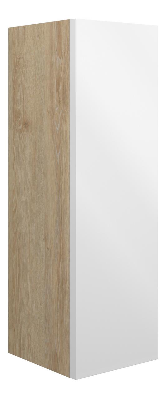 Auvellis Linaro 200mm Slim Base Unit – White Gloss | Cabinet Colour: Oak