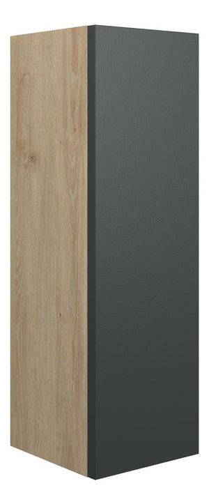 Auvellis Linaro 200mm Slim Base Unit – Matt Graphite Grey | Cabinet Colour: Oak