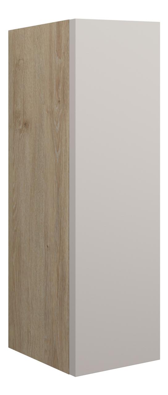 Auvellis Linaro 200mm Slim Base Unit – Matt Dove Grey | Cabinet Colour: Oak