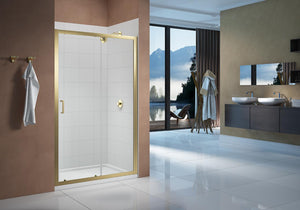 Merlyn Vivid Boost Sliding Door - Brushed Brass – 1100mm