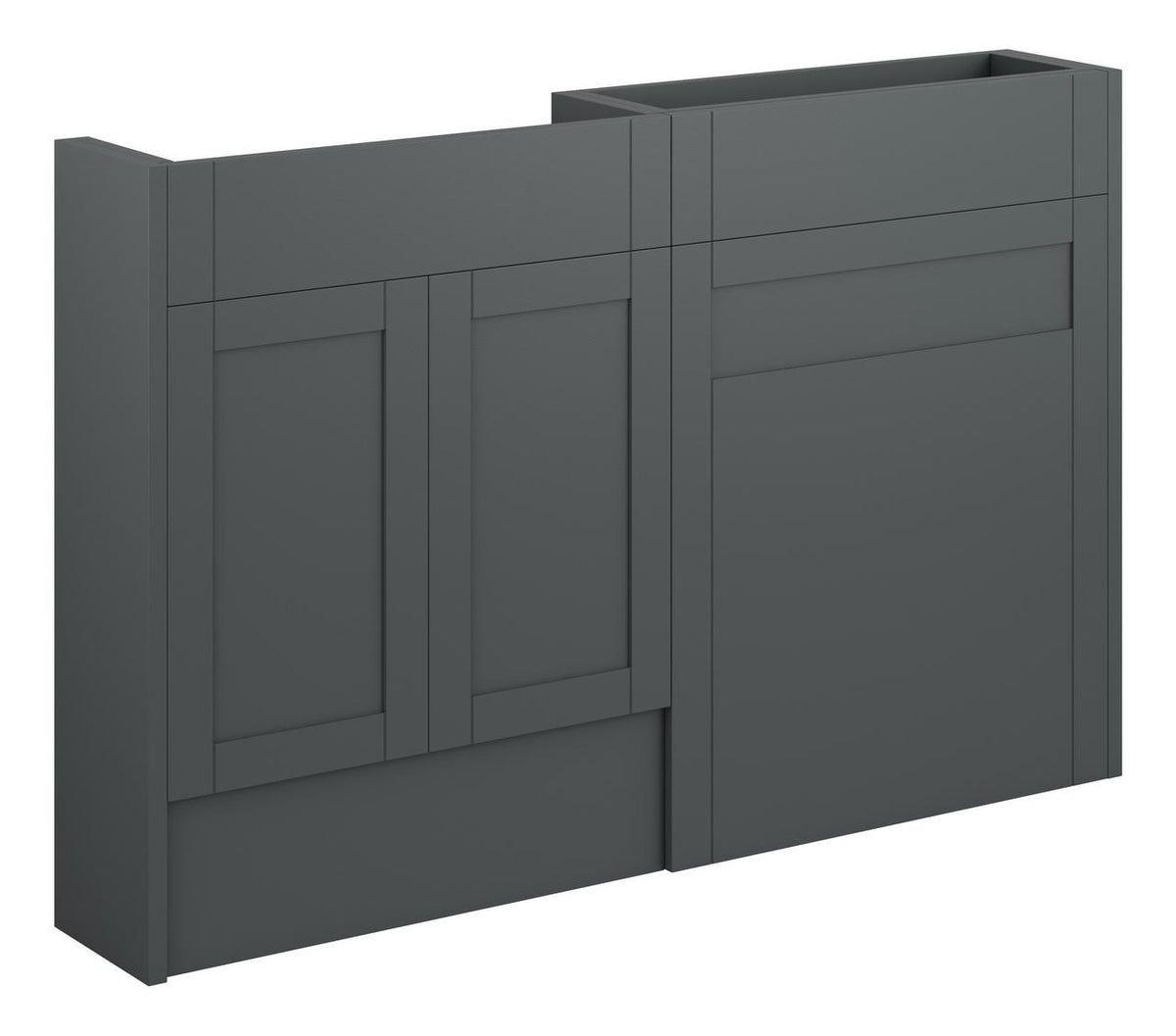 Auvellis Forma 1236mm Slim Basin & WC Unit Pack – Matt Graphite Grey | Cabinet Colour: Grey
