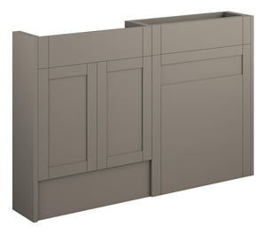 Auvellis Forma 1236mm Slim Basin & WC Unit Pack – Matt Stone | Cabinet Colour: Oak