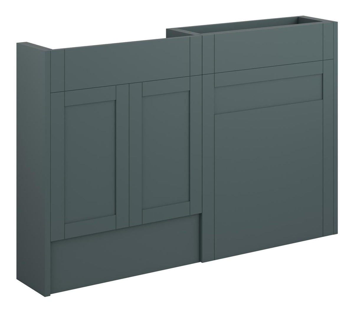 Auvellis Forma 1236mm Slim Basin & WC Unit Pack – Matt Green Camo | Cabinet Colour: Grey