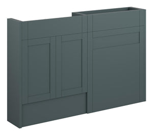 Auvellis Forma 1236mm Slim Basin & WC Unit Pack – Matt Green Camo | Cabinet Colour: Oak