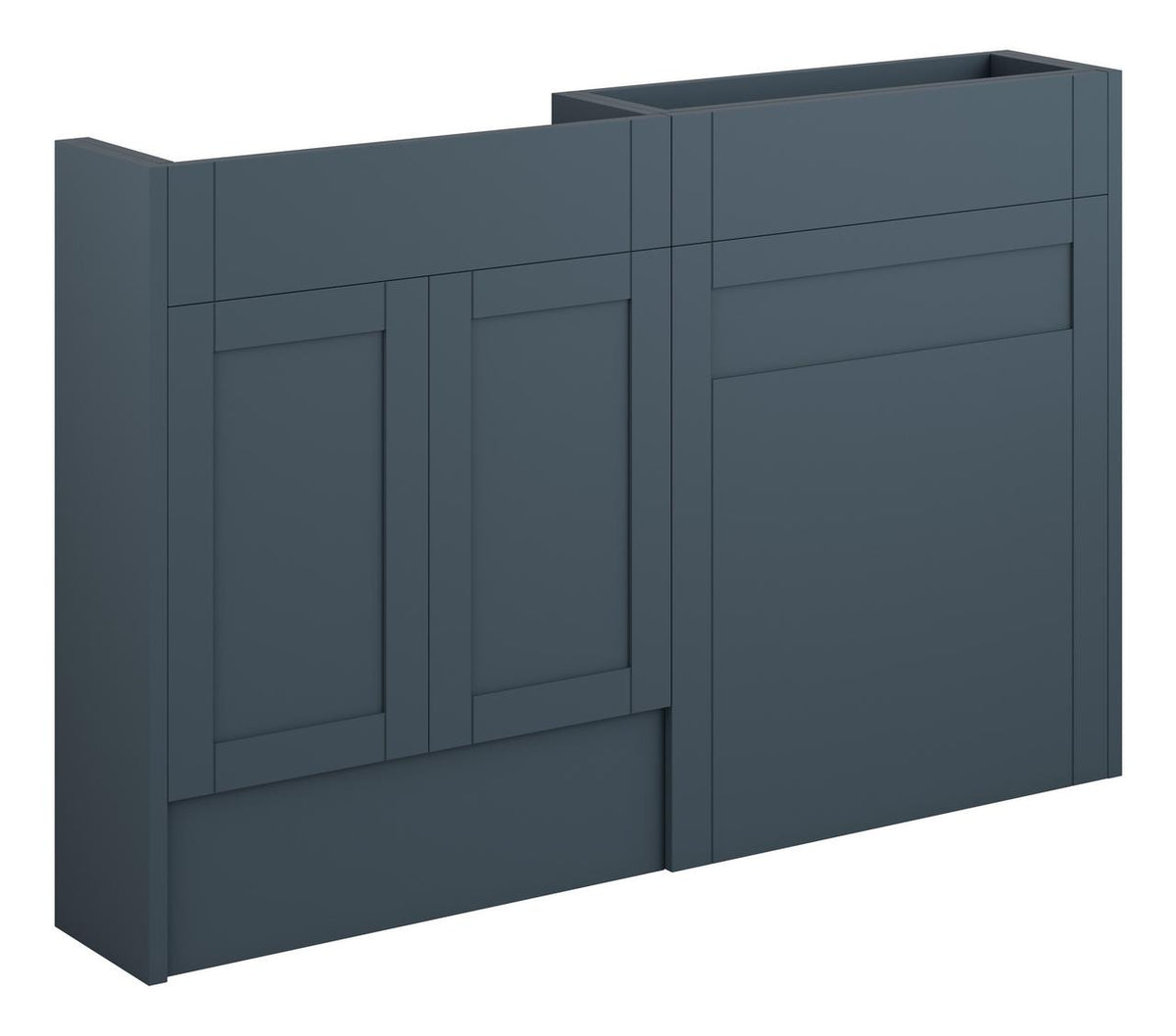 Auvellis Forma 1236mm Slim Basin & WC Unit Pack – Matt Arley Blue | Cabinet Colour: Oak