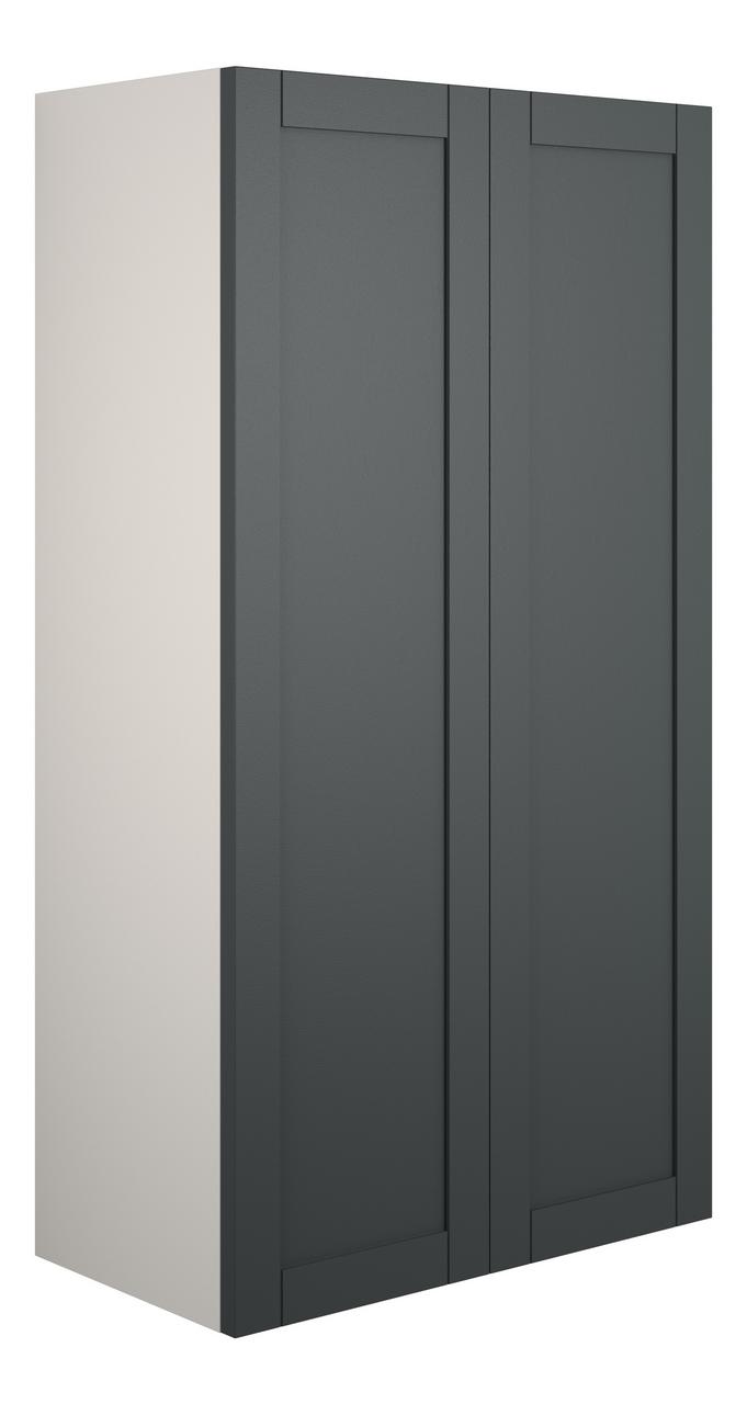 Auvellis Forma 600mm Standard 2 Door Storage Unit – Matt Graphite Grey | Cabinet Colour: Grey