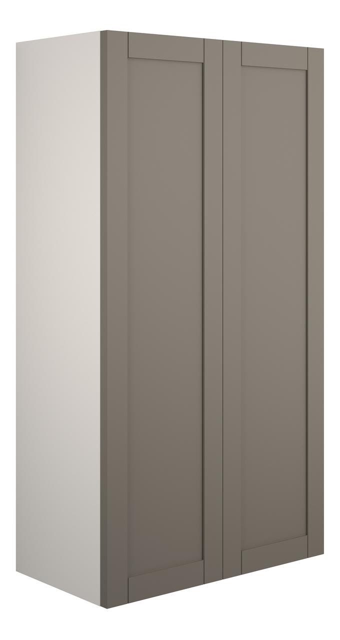 Auvellis Forma 600mm Standard 2 Door Storage Unit – Matt Stone | Cabinet Colour: Grey