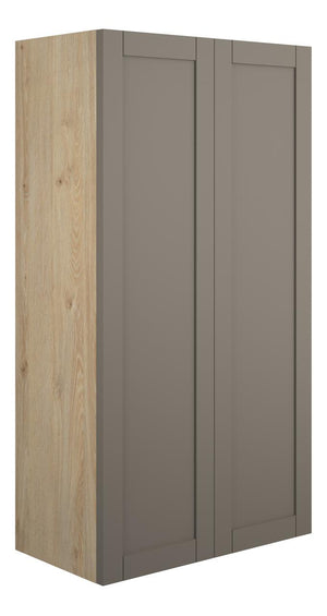 Auvellis Forma 600mm Standard 2 Door Storage Unit – Matt Stone | Cabinet Colour: Oak