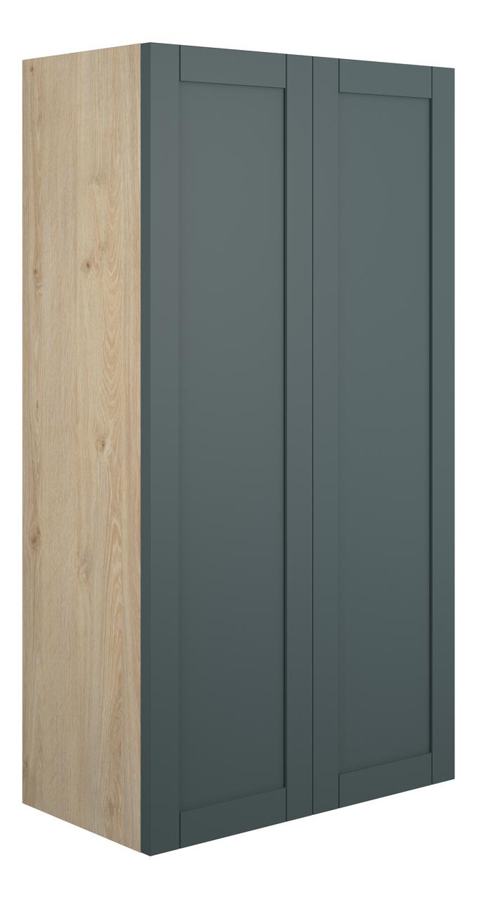 Auvellis Forma 600mm Standard 2 Door Storage Unit – Matt Green Camo | Cabinet Colour: Oak