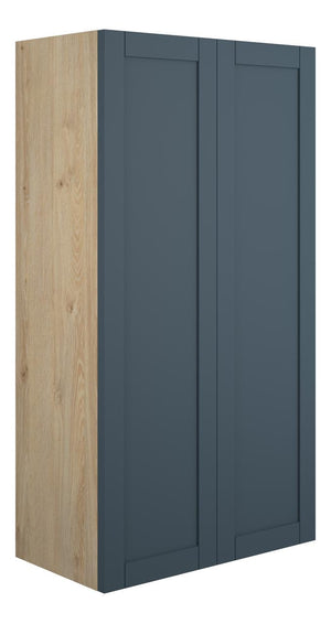 Auvellis Forma 600mm Standard 2 Door Storage Unit – Matt Arley Blue | Cabinet Colour: Oak