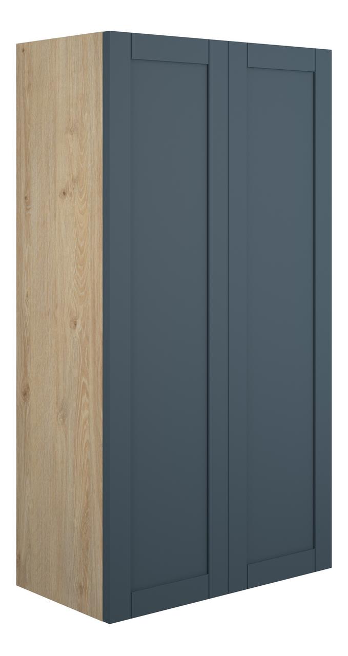 Auvellis Forma 600mm Standard 2 Door Storage Unit – Matt Arley Blue | Cabinet Colour: Oak