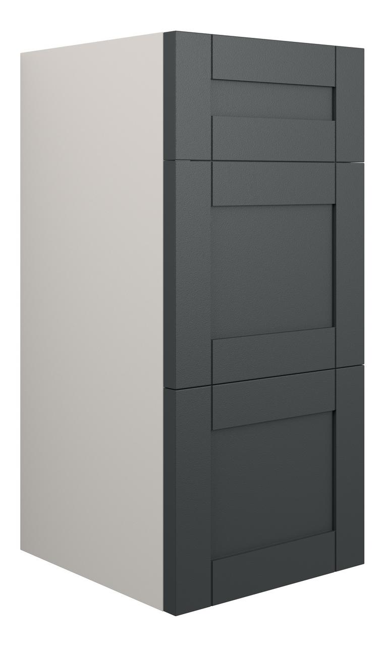 Auvellis Forma 300mm Standard 3 Drawer Unit – Matt Graphite Grey | Cabinet Colour: Grey
