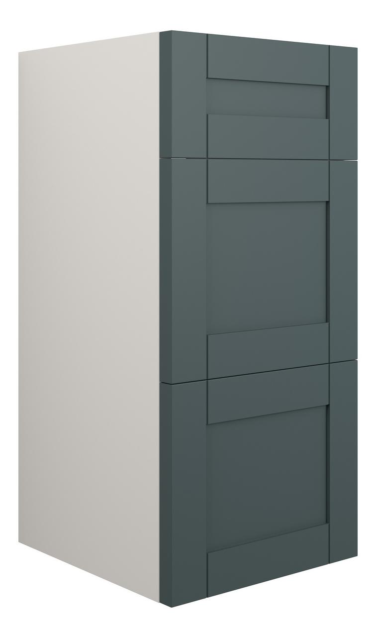 Auvellis Forma 300mm Standard 3 Drawer Unit – Matt Green Camo | Cabinet Colour: Grey
