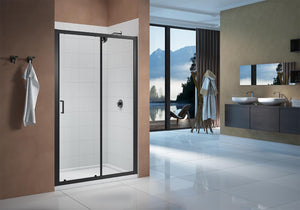 Merlyn Vivid Boost Sliding Door - Matt Black – 1000mm