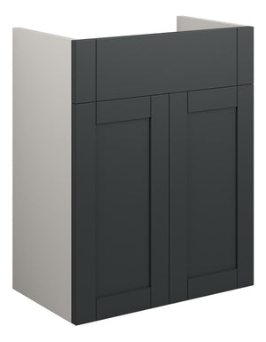 Auvellis Forma 500mm Standard Basin Unit – Matt Graphite Grey | Cabinet Colour: Grey