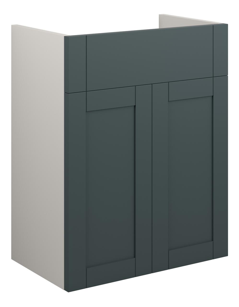 Auvellis Forma 500mm Standard Basin Unit – Matt Green Camo | Cabinet Colour: Grey