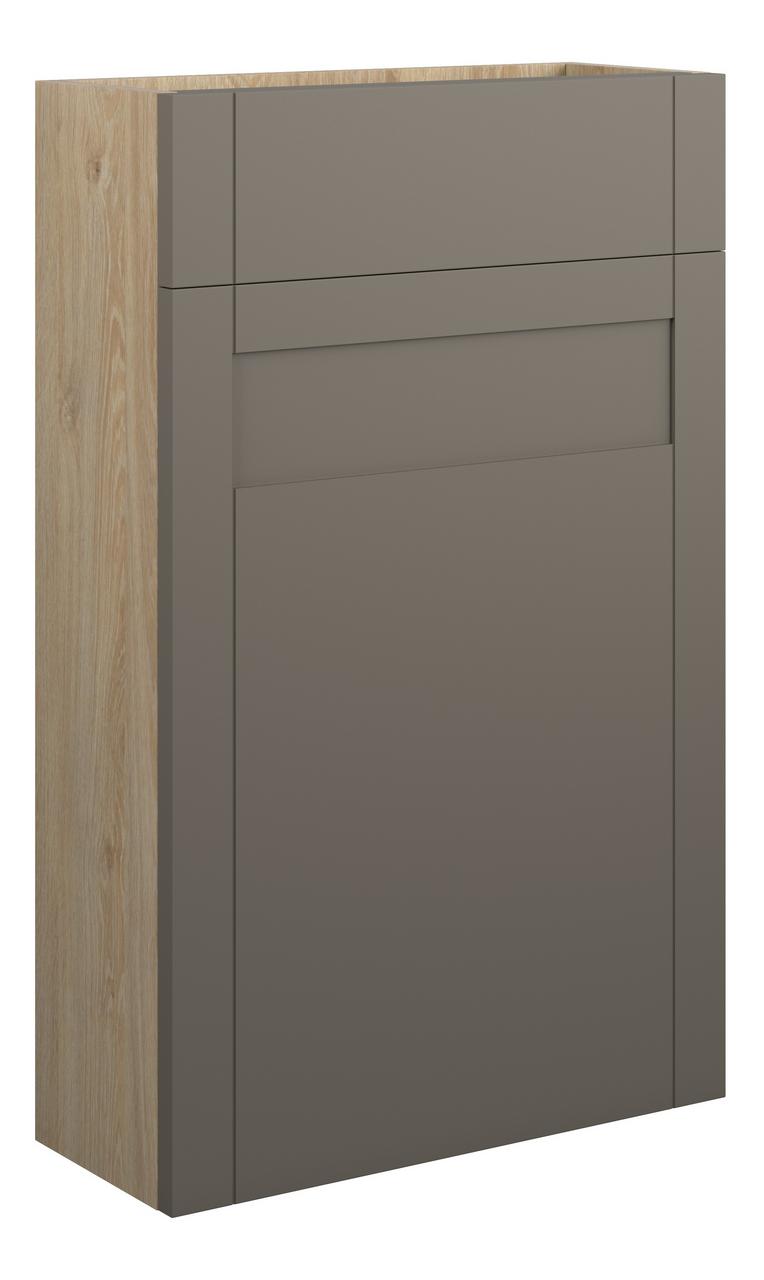 Auvellis Forma 500mm Slim WC Unit – Matt Stone | Cabinet Colour: Oak