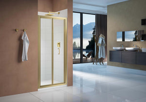 Merlyn Vivid Boost Bi-fold Door - Brushed Brass – 700mm