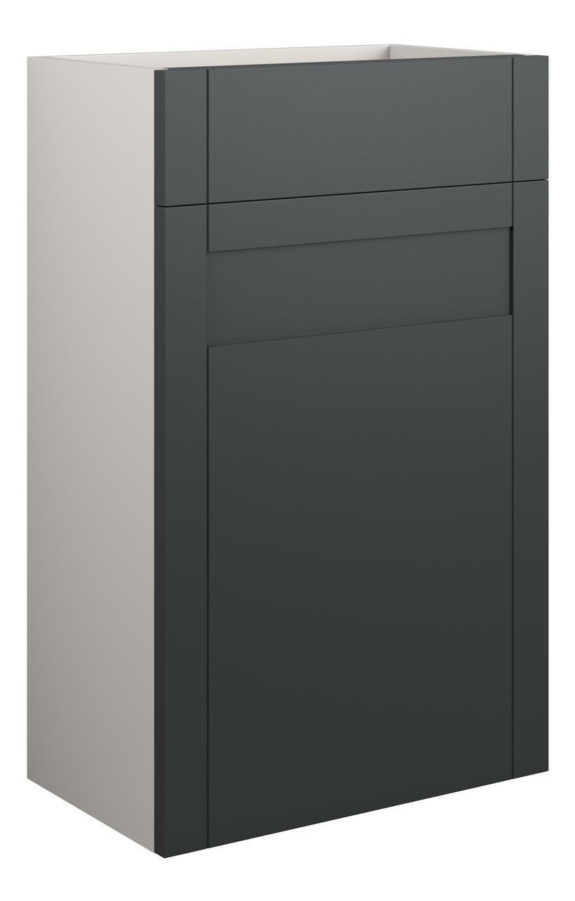 Auvellis Forma 500mm Standard WC Unit – Matt Graphite Grey | Cabinet Colour: Grey