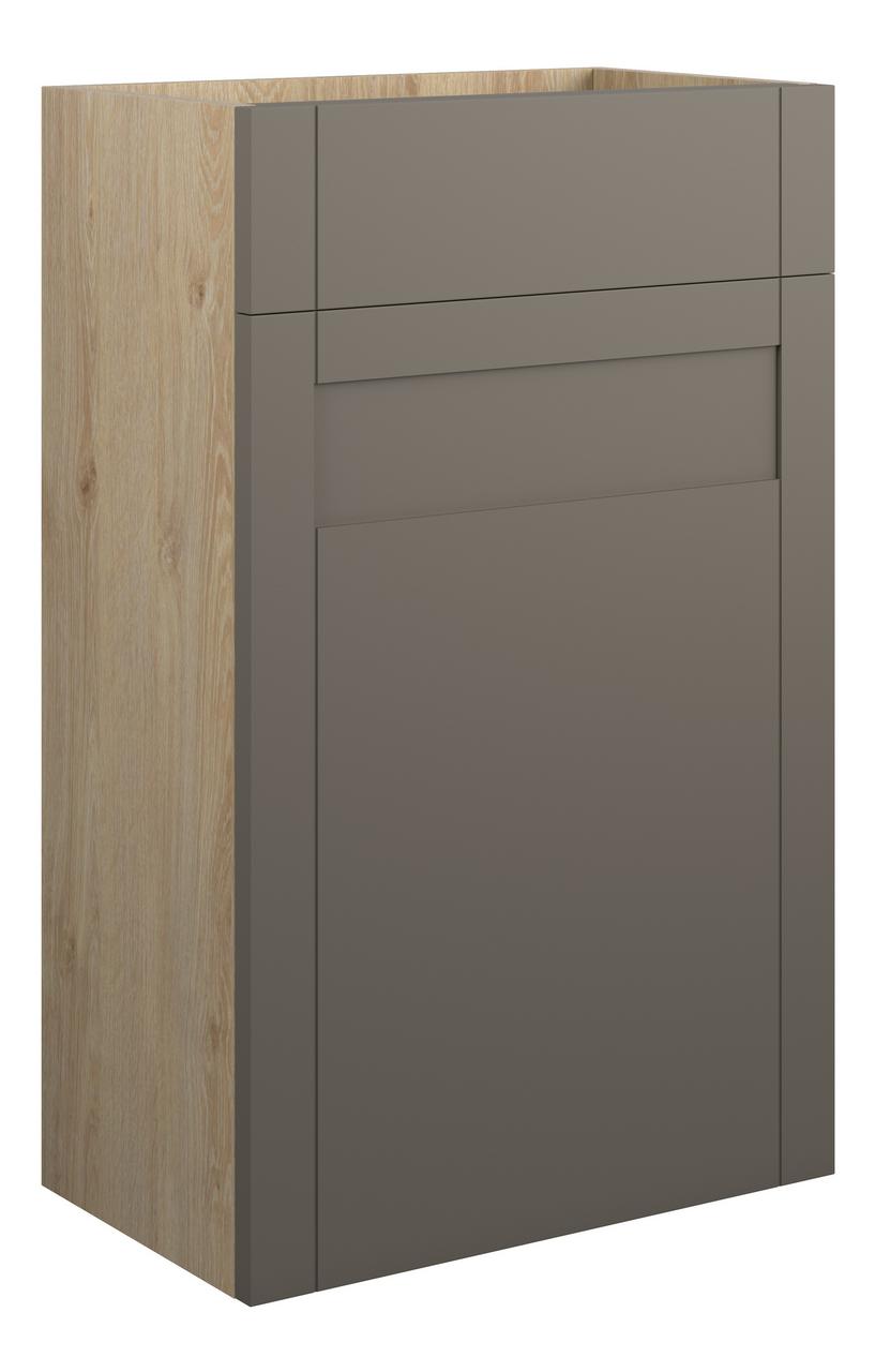 Auvellis Forma 500mm Standard WC Unit – Matt Stone | Cabinet Colour: Oak