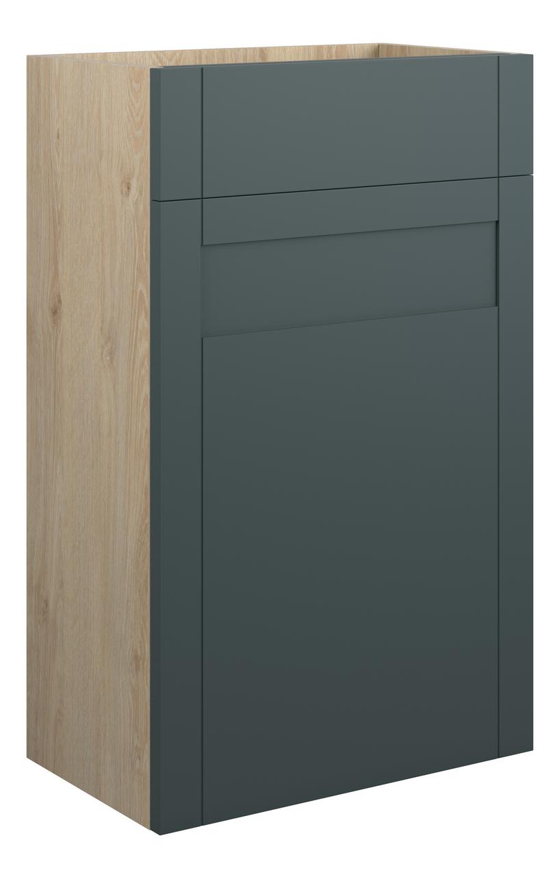 Auvellis Forma 500mm Standard WC Unit – Matt Green Camo | Cabinet Colour: Oak