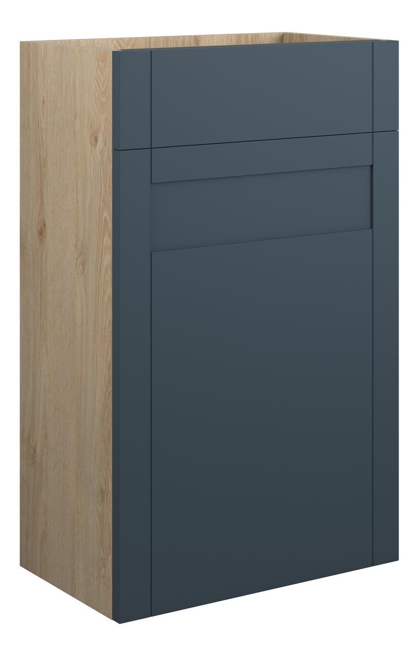 Auvellis Forma 500mm Standard WC Unit – Matt Arley Blue | Cabinet Colour: Oak