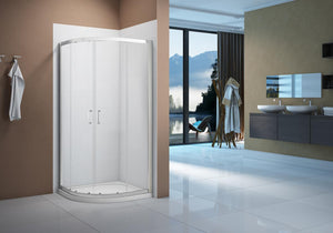 Merlyn Vivid Boost 2 Door Quadrant - Chrome – 900mm