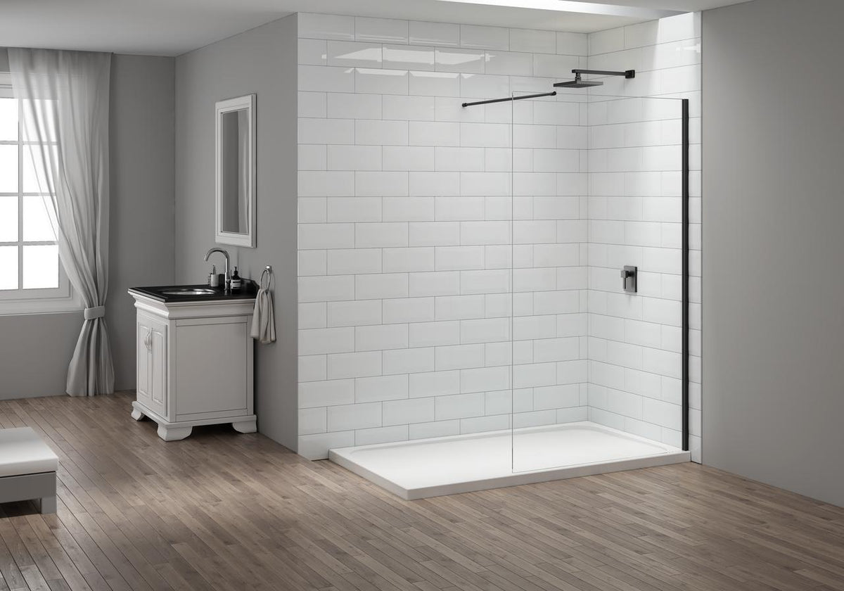 Merlyn Wetroom Panel - Matt Black – 1000mm