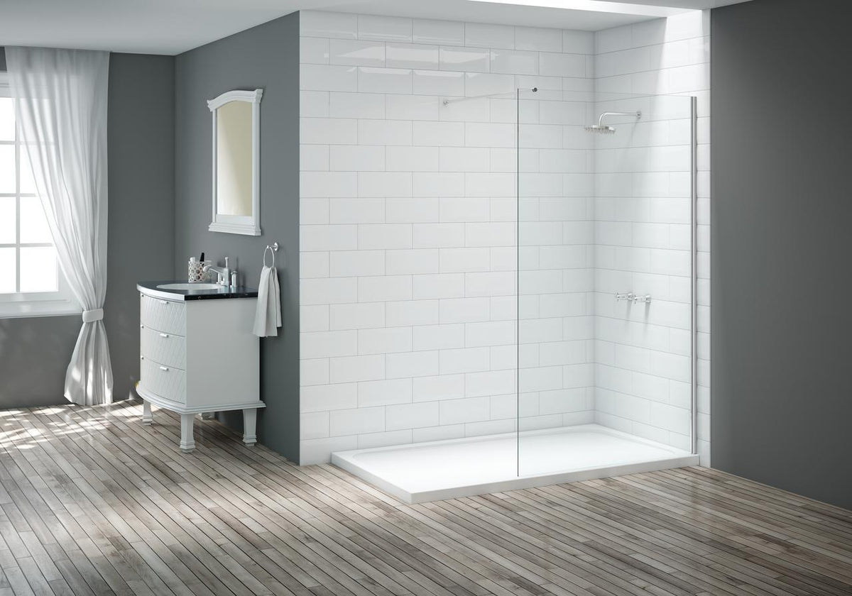 Merlyn Wetroom Panel - Chrome – 1600mm