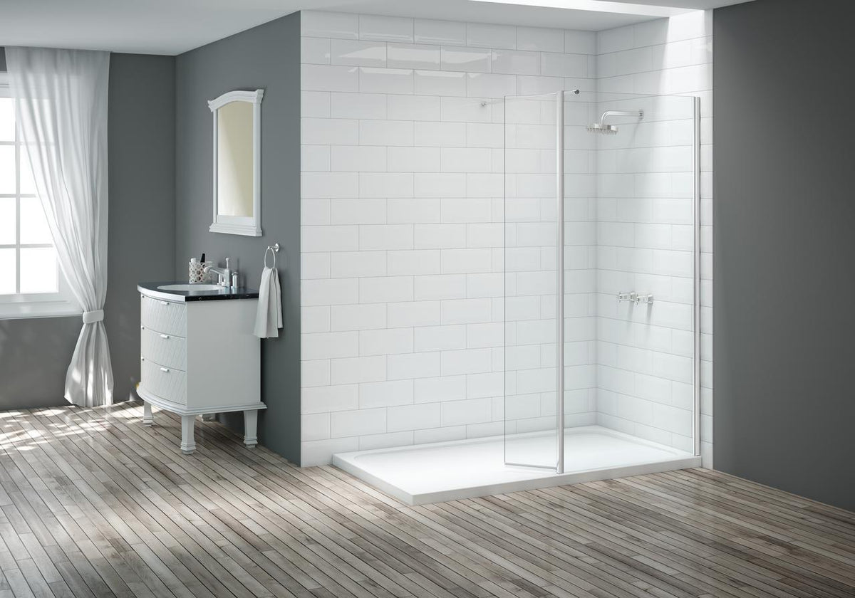 Merlyn Wetroom Swivel Panel - Chrome – 300mm