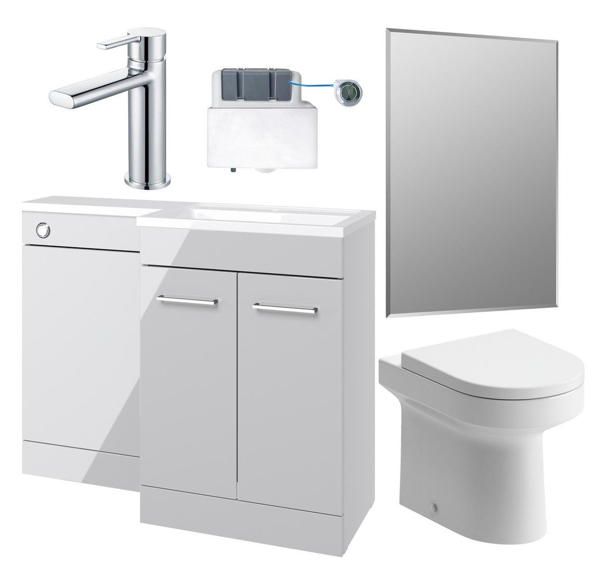 Auvellis Forma 1000mm Furniture & BTW WC Pack – Grey Gloss | Handing: Right Hand