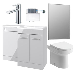 Auvellis Forma 1000mm Furniture & BTW WC Pack – Grey Gloss | Handing: Right Hand