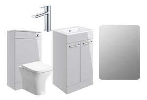 Auvellis Lunero 510mm furniture pack – Grey Gloss / Chrome