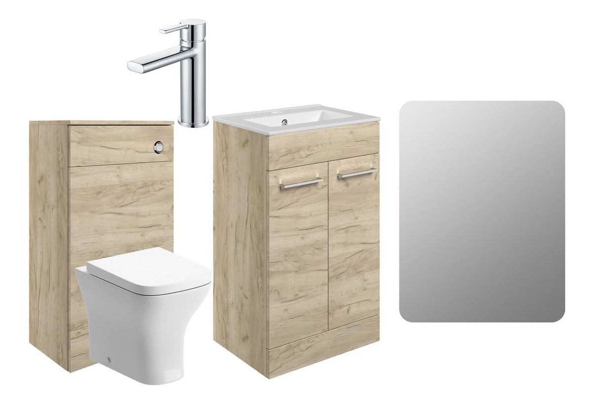 Auvellis Lunero 510mm furniture pack – Oak / Chrome