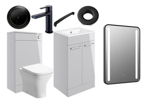 Auvellis Lunero 510mm furniture pack – Grey Gloss / Black