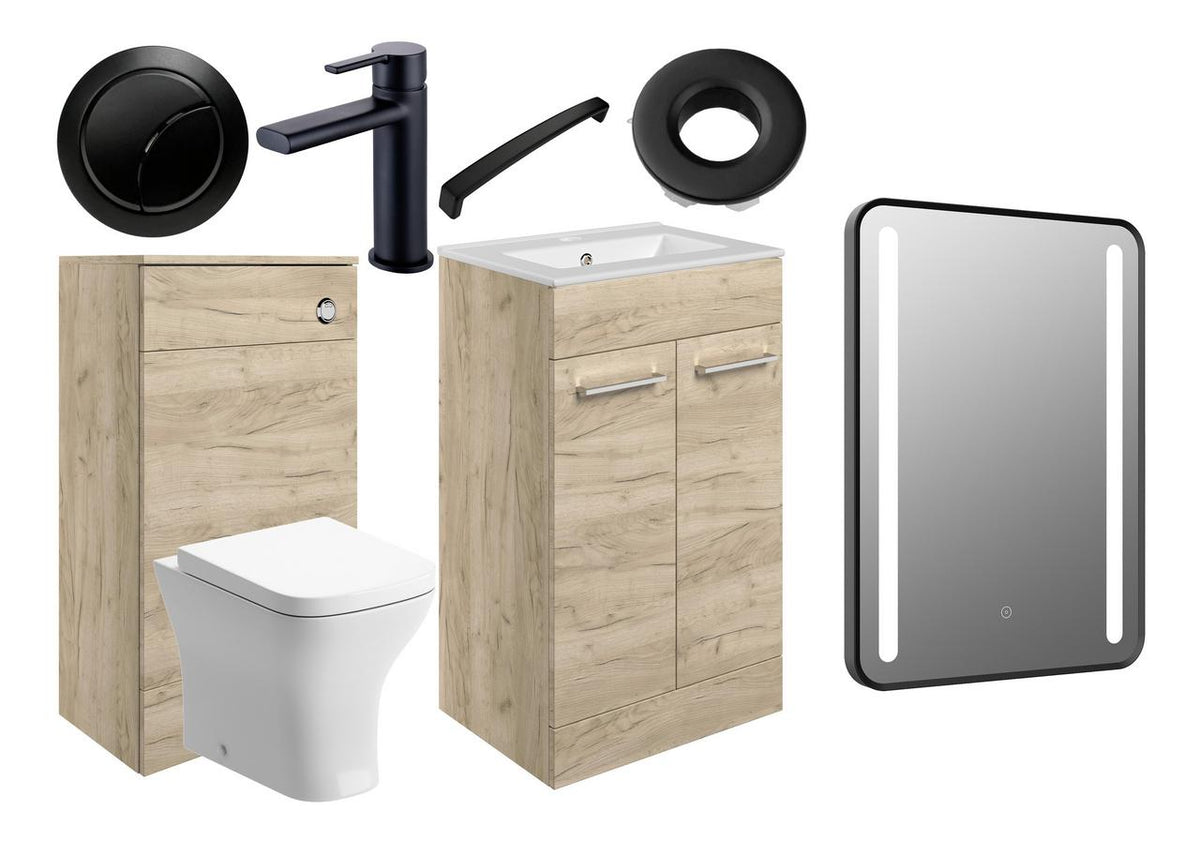 Auvellis Lunero 510mm furniture pack – Oak / Black