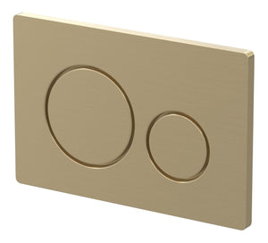 Auvellis Round Push Button Flushplate – Brushed Brass