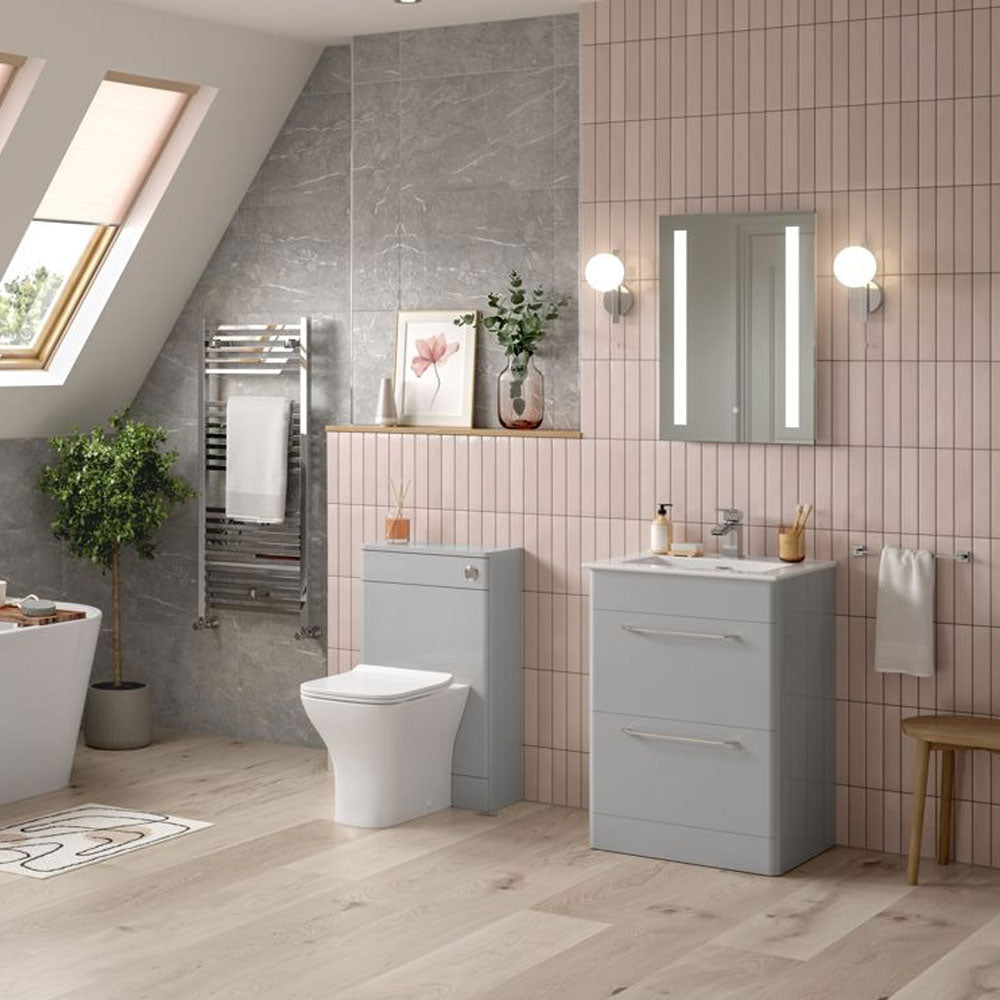 Auvellis Corvex 610mm floor-standing vanity with ceramic basin, additional view