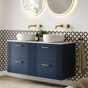 Fabrica Wall Hung Vanity Unit With Ceramic Orodell Washbasin White Fabrica