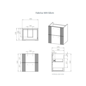 Fabrica Wall Hung Vanity Unit With Ceramic Orodell Washbasin White Fabrica